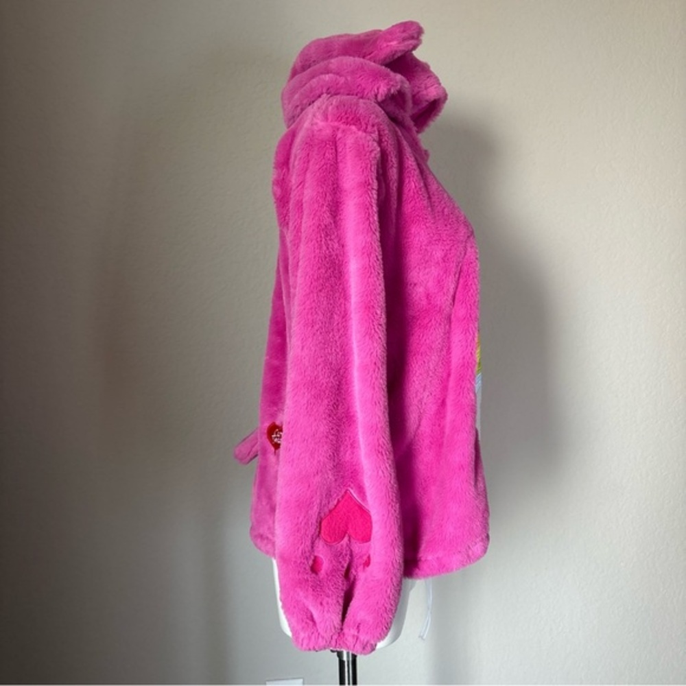 Care‎ Bears Cheer Bear Pink Hoodie Sweatshirt Costume Womens Size Large Kidcore - Picture 6 of 9